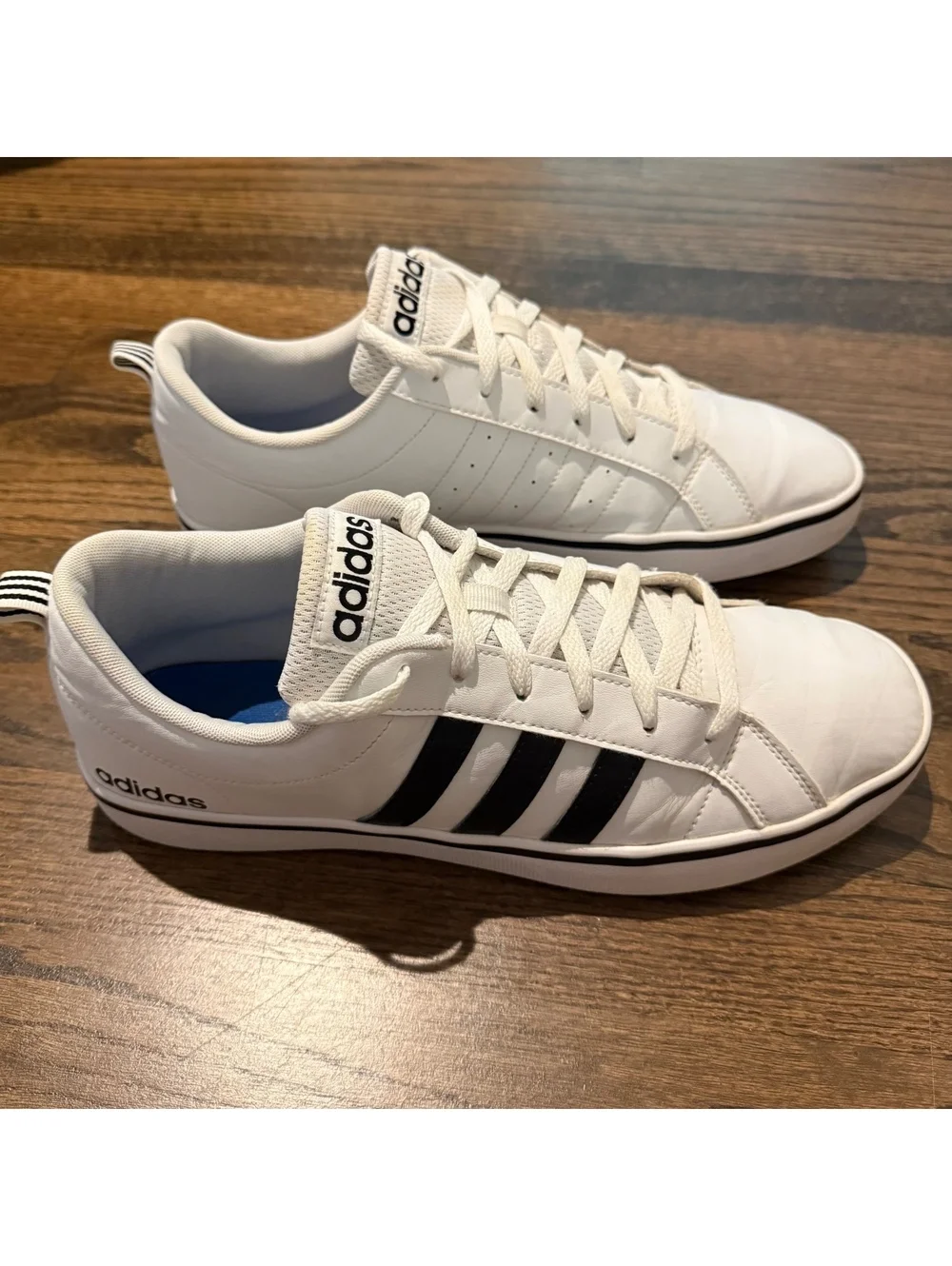 adidas Men's White/Black VS Pace Leather Trainers US Size 11